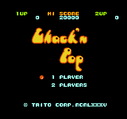 Chack 'n Pop (Japan) Title Screen